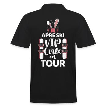 Ski Apres Ski Skier Ski Ski Funny - Men's Polo Shirt - black - Back - Kai (181cm)