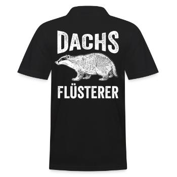 Dachs Flüsterer Dachsliebhaber Geschenk - Männer Poloshirt - Schwarz - Hinten - Kai (181cm)