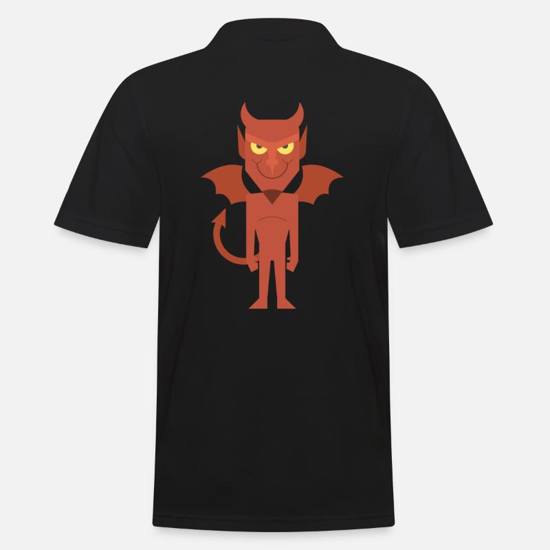Der Teufel - Männer Poloshirt - Schwarz