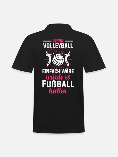 Volleyball Volleyballerin Volleyballspielerin Lust - Männer Poloshirt - Schwarz