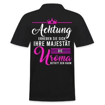 Urgroßmutter Uroma Geschenke - Männer Poloshirt - Schwarz - Hinten - Kai (181cm)