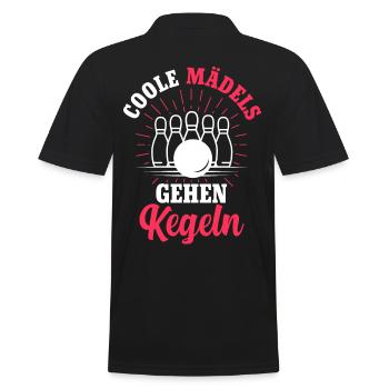 Kegeln Kegelsport Kegelverein Kegelbahn Geschenk - Männer Poloshirt - Schwarz - Hinten - Kai (181cm)