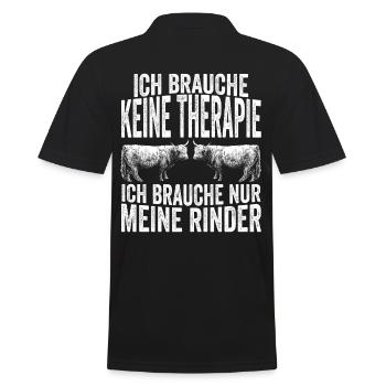 Rind Flüsterer Schottisches Hochlandrind Lustige S - Männer Poloshirt - Schwarz - Hinten - Kai (181cm)
