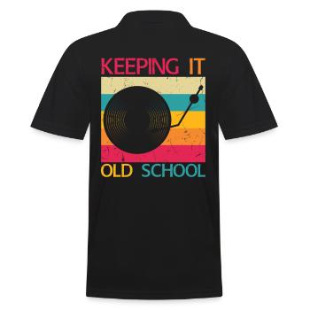 Keeping It Old School Vinyle - Polo Homme - noir - Dos - Kai (181cm)