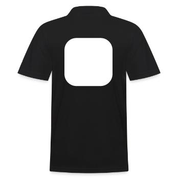 Rundes Quadrat - Männer Poloshirt - Schwarz - Hinten - Kai (181cm)