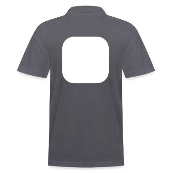 Rundes Quadrat - Männer Poloshirt - Anthrazit - Hinten - Nico (186cm)
