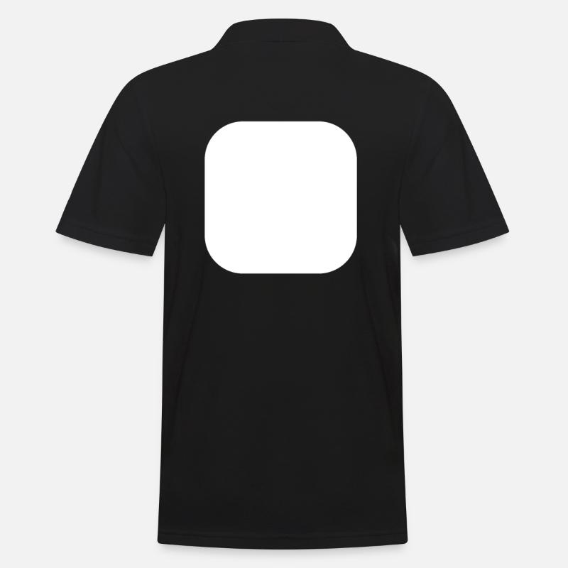 Rundes Quadrat - Männer Poloshirt - Schwarz