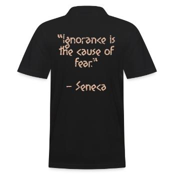 Ignorance is - Seneca Quote Stoic Philosophy - Men's Polo Shirt - black - Back - Kai (181cm)