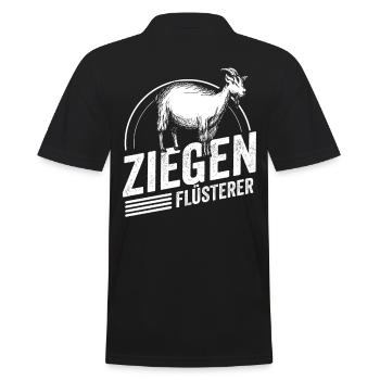 Ziegen Flüsterer Lamm Ziegenhalter Steinbock Mäh G - Männer Poloshirt - Schwarz - Hinten - Kai (181cm)