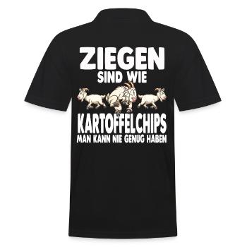 Ziege Lamm Zioegenbock Steinbock Bauer Landwirt Ge - Männer Poloshirt - Schwarz - Hinten - Kai (181cm)