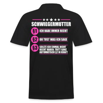 Schwiegermutter Schwiegereltern Schwiegermama Lust - Männer Poloshirt - Schwarz - Hinten - Kai (181cm)
