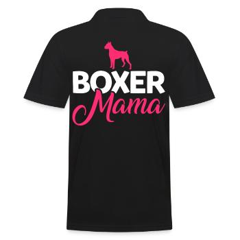 Boxer Hunde Mama Mutter Muttertag Geschenk - Männer Poloshirt - Schwarz - Hinten - Kai (181cm)