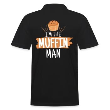 Je suis le muffin Guy Cupcakes - Polo Homme - noir - Dos - Kai (181cm)