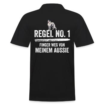 Australian Shepherd Hund Aussie Hundebesitzer Gesc - Männer Poloshirt - Schwarz - Hinten - Kai (181cm)