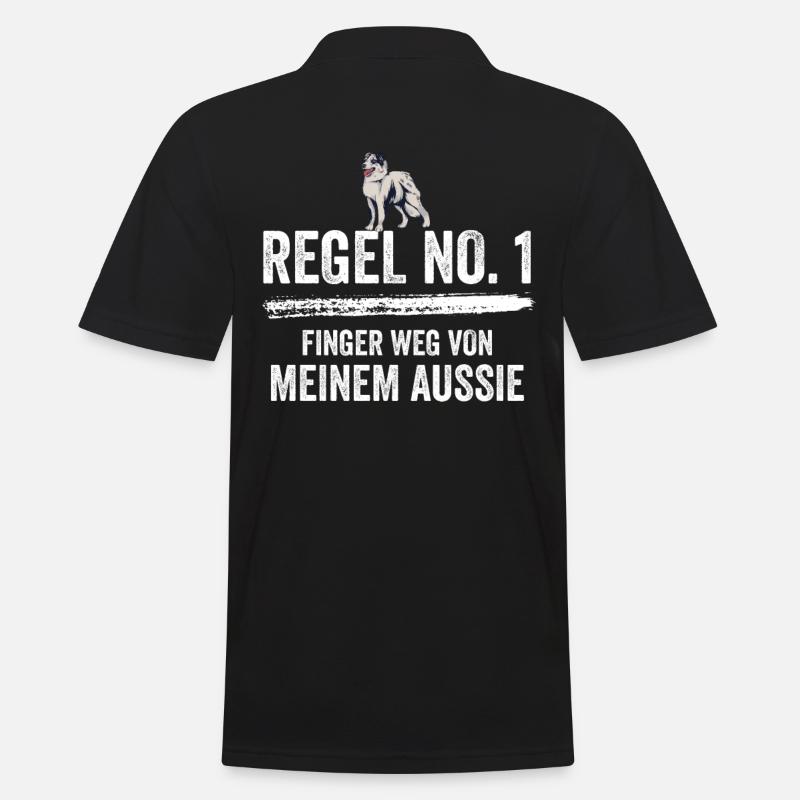 Australian Shepherd Hund Aussie Hundebesitzer Gesc - Männer Poloshirt - Schwarz