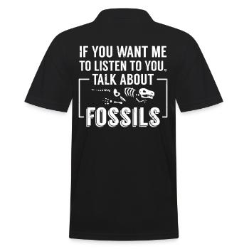 Sprechen Sie über Fossilien Archäologie - Männer Poloshirt - Schwarz - Hinten - Kai (181cm)