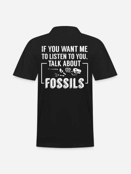 Talk About Fossils Archeology - Men's Polo Shirt - black