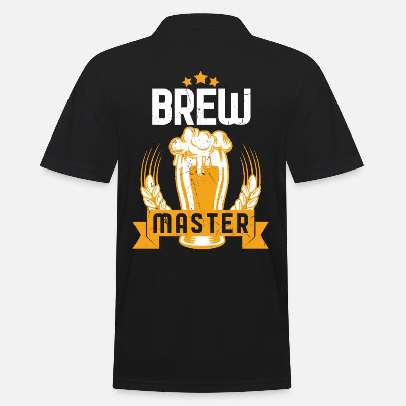 Legend Brew Master Beer Stars - Männer Poloshirt - Schwarz