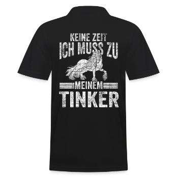 Tinker Pferd Pferdebesitzer Reitverein Reiten Gesc - Männer Poloshirt - Schwarz - Hinten - Kai (181cm)
