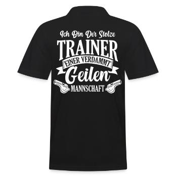Trainer Mentor Sporttrainer Assistenztrainer Gesch - Männer Poloshirt - Schwarz - Hinten - Kai (181cm)