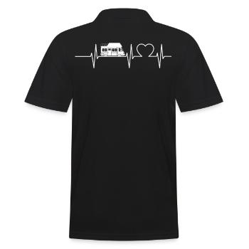 Camper Heartbeat Camping Pulse Caravan EKG Gesch - Polo Homme - noir - Dos - Kai (181cm)