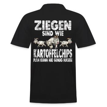 Ziege Lamm Zioegenbock Steinbock Bauer Landwirt Ge - Männer Poloshirt - Schwarz - Hinten - Kai (181cm)