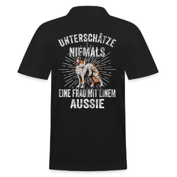 Australian Shepherd Hund Hundeliebhaber Lustige Sp - Männer Poloshirt - Schwarz - Hinten - Kai (181cm)