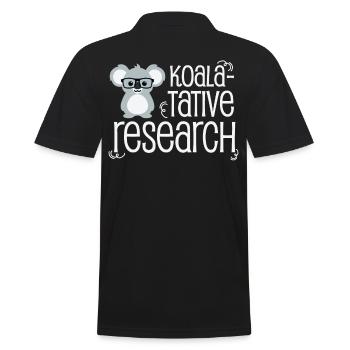 Koala Quality Research Researcher - Men's Polo Shirt - black - Back - Kai (181cm)