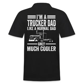 Cadeau de fête des pères de camionneur papa chauffeur de camion papa - Polo Homme - noir - Dos - Kai (181cm)