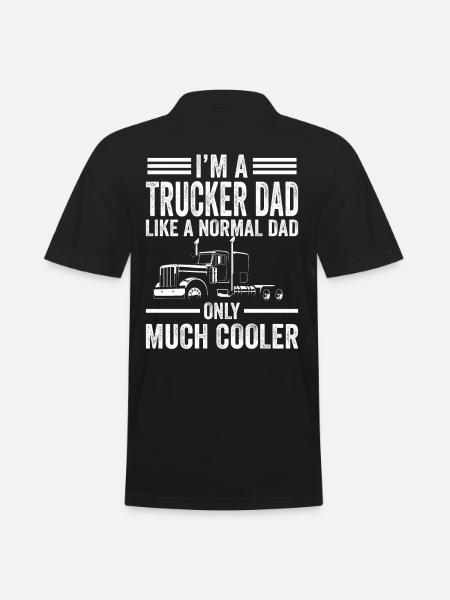 Trucker Dad Truck Driver Dad Father's Day Gift - Herre poloshirt - sort