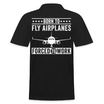 Né pour piloter des avions, forcé d'être P - Polo Homme - noir - Dos - Kai (181cm)