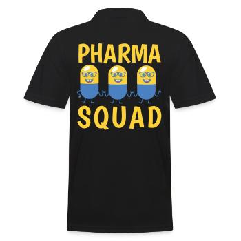 Pharma Squad Tanzen Pillen - Männer Poloshirt - Schwarz - Hinten - Kai (181cm)