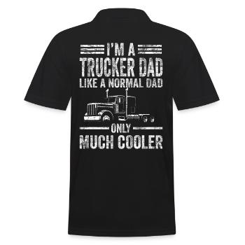 Camionneur papa camionneur papa cadeau de la fête des pères - Polo Homme - noir - Dos - Kai (181cm)
