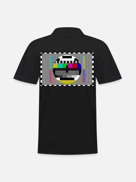 print 80s - Men's Polo Shirt - black