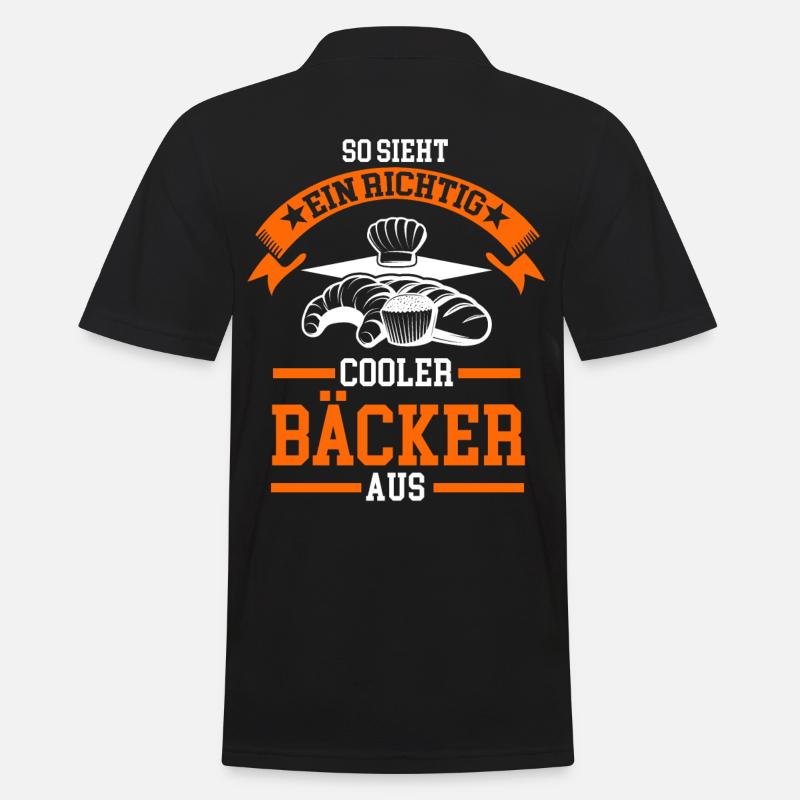 Bäcker Bäckermeister Geschenk - Männer Poloshirt - Schwarz