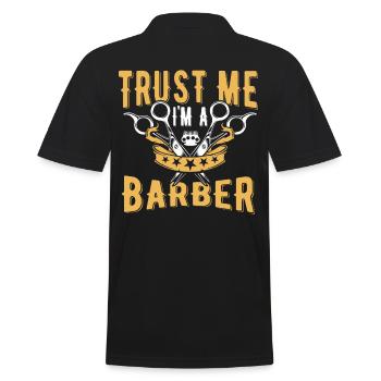 Barbier Barbershop Bartstylist - Polo Homme - noir - Dos - Kai (181cm)