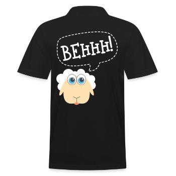 Sheep Beeehh Sheep Sounds - Polo Homme - noir - Dos - Kai (181cm)