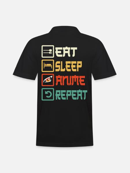 Anime - Men's Polo Shirt - black