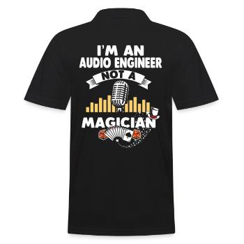 Sound Engineer Sound Engineer - Men's Polo Shirt - black - Back - Kai (181cm)