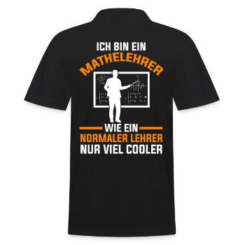 Mathelehrer Mathematik Lehrer Algebra - Männer Poloshirt - Schwarz - Hinten - Kai (181cm)