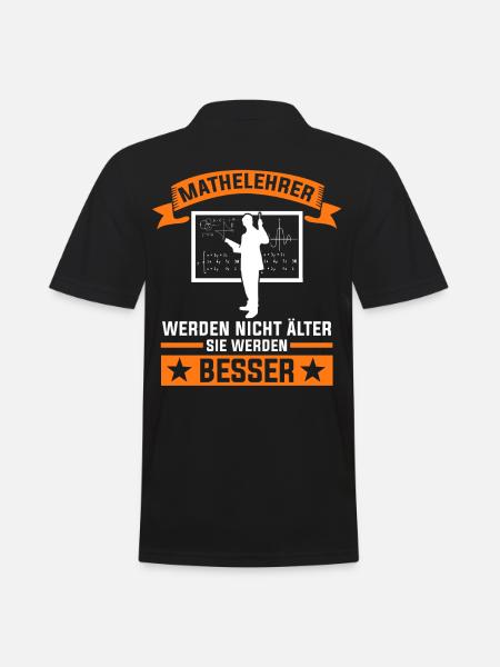 Mathelehrer Algebra Mathematiker Mathe - Männer Poloshirt - Schwarz