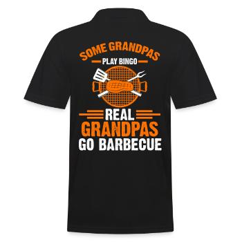 Barbecue BBQ Grill - Men's Polo Shirt - black - Back - Kai (181cm)