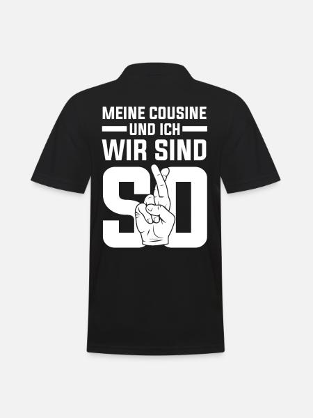 Cousine Beste Freunde - Männer Poloshirt - Schwarz