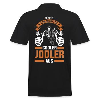 Jodlel Musik Jodler Jodelverein - Männer Poloshirt - Schwarz - Hinten - Kai (181cm)