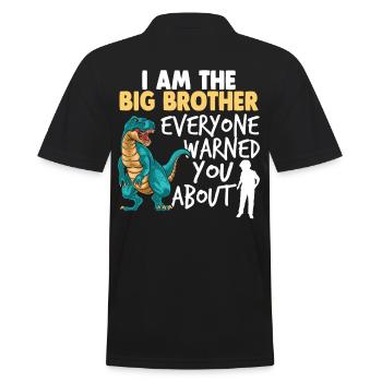 Ich bin der große Bruder - Männer Poloshirt - Schwarz - Hinten - Kai (181cm)
