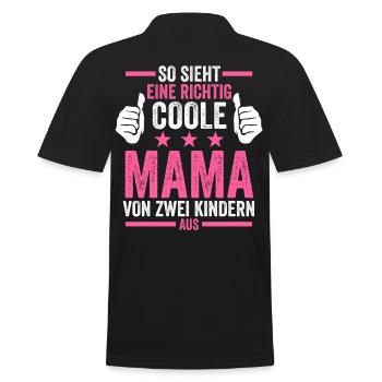 Beste Mama - Männer Poloshirt - Schwarz - Hinten - Kai (181cm)