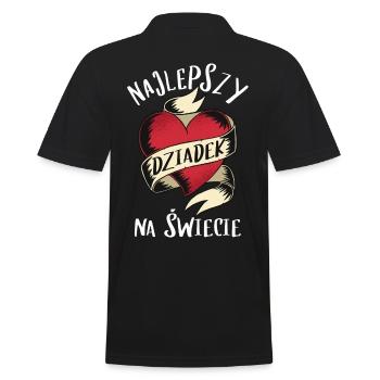 Bester polnischer Opa Najlepszy dziadek na swiecie - Männer Poloshirt - Schwarz - Hinten - Kai (181cm)