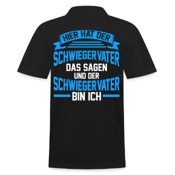 Schwiegerpapa Schwiegervater - Männer Poloshirt - Schwarz - Hinten - Kai (181cm)