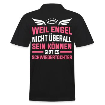 Schwiegertochter Engel Geschenk - Männer Poloshirt - Schwarz - Hinten - Kai (181cm)
