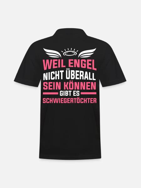 Schwiegertochter Engel Geschenk - Männer Poloshirt - Schwarz